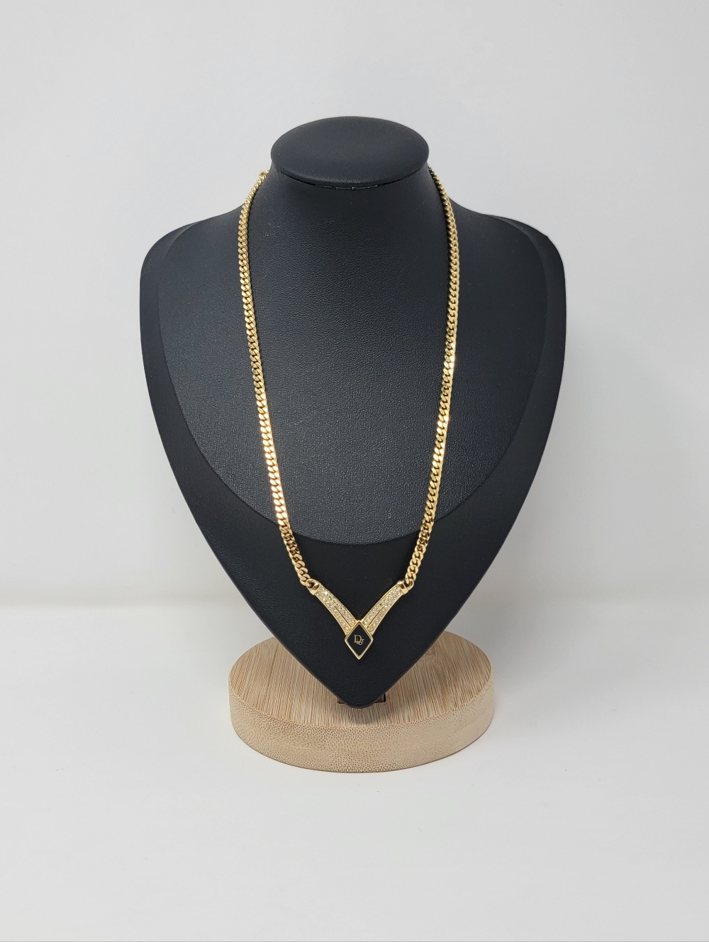 Christian Dior V-shaped Gold-plated Necklace